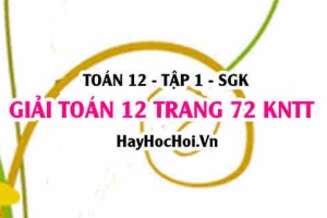 Giải Toán 12 trang 72 tập 1 Kết nối tri thức